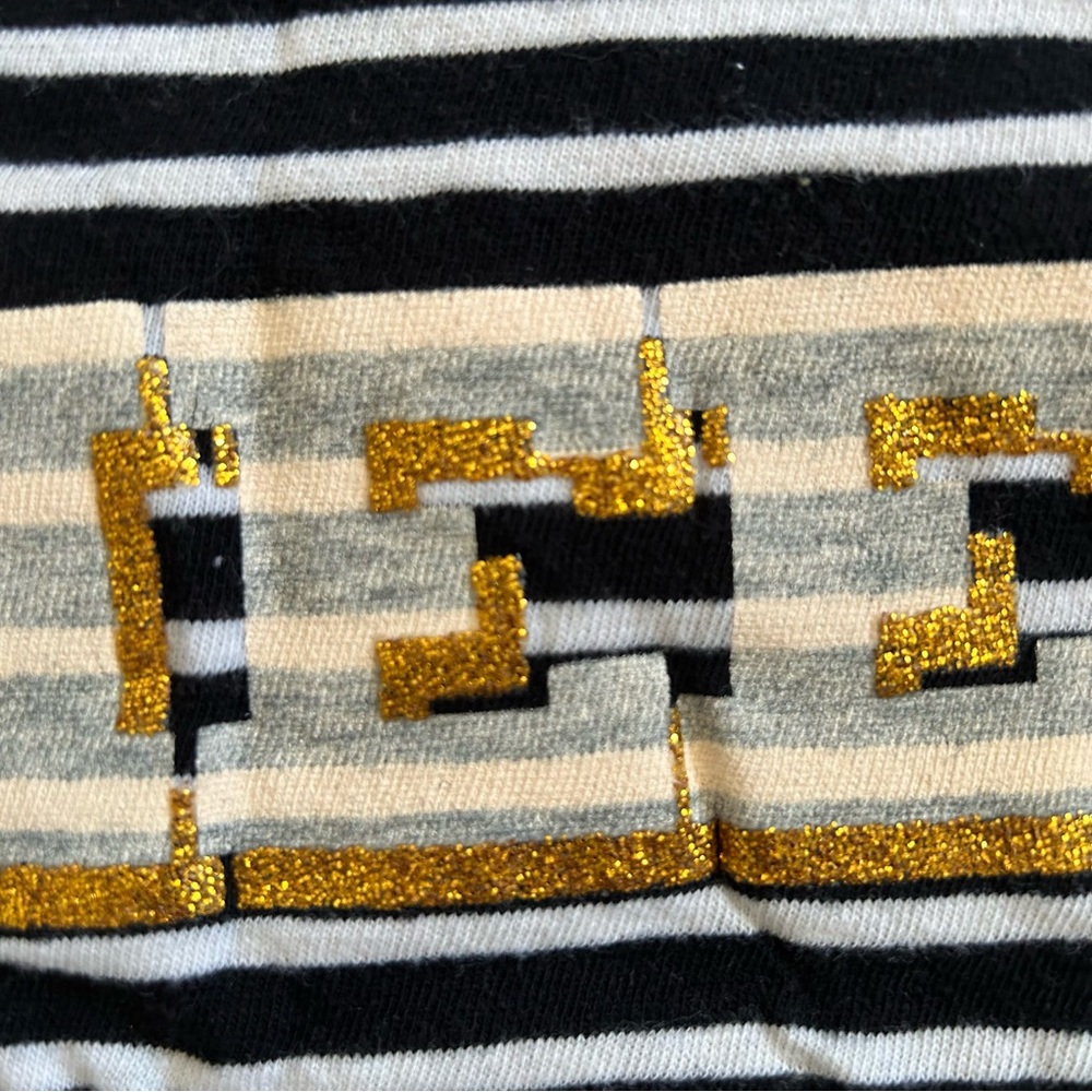 crewcuts black and white striped cheer long sleeve tshirt - Picture 3 of 9